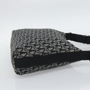 Christian Dior Trotter Canvas Shoulder Bag Black Silver Auth 195229V-4