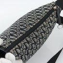 Christian Dior Trotter Canvas Shoulder Bag Black Silver Auth 195229V-6