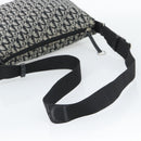 Christian Dior Trotter Canvas Shoulder Bag Black Silver Auth 195229V-7