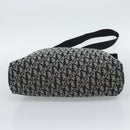 Christian Dior Trotter Canvas Shoulder Bag Black Silver Auth 195229V-5