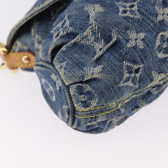 LOUIS VUITTON Monogram Denim Mini Preity Shoulder Bag Blue M95050 Auth 195231SAM