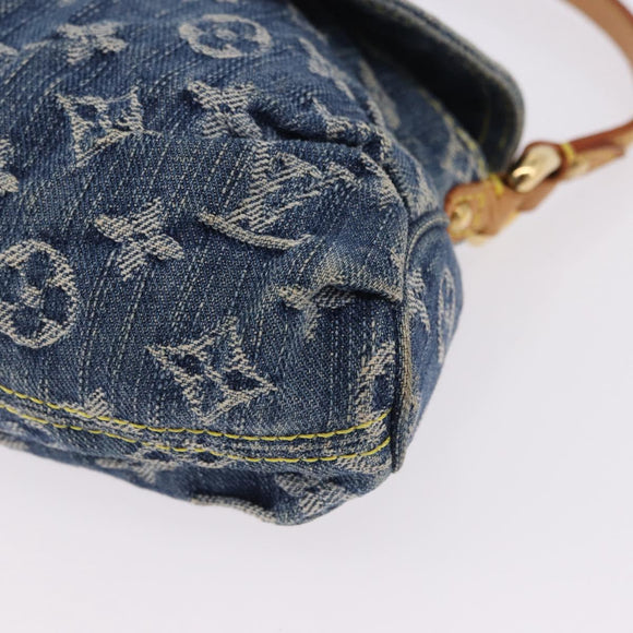 LOUIS VUITTON Monogram Denim Mini Preity Shoulder Bag Blue M95050 Auth 195231SAM