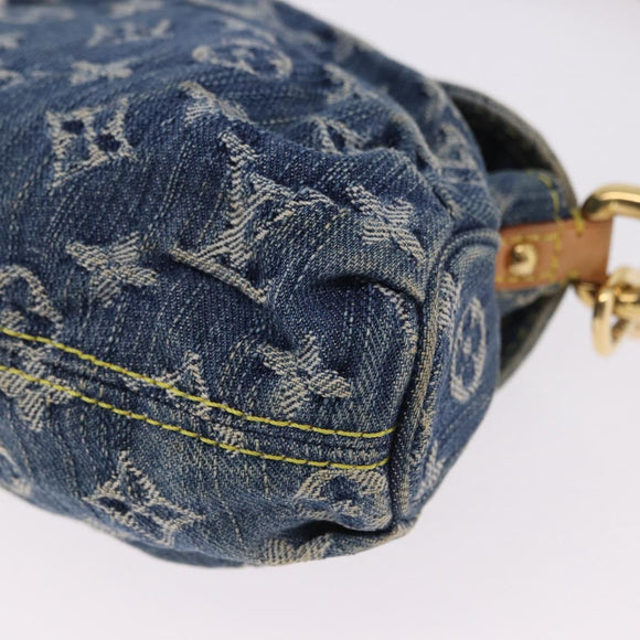 LOUIS VUITTON Monogram Denim Mini Preity Shoulder Bag Blue M95050 Auth 195231SAM