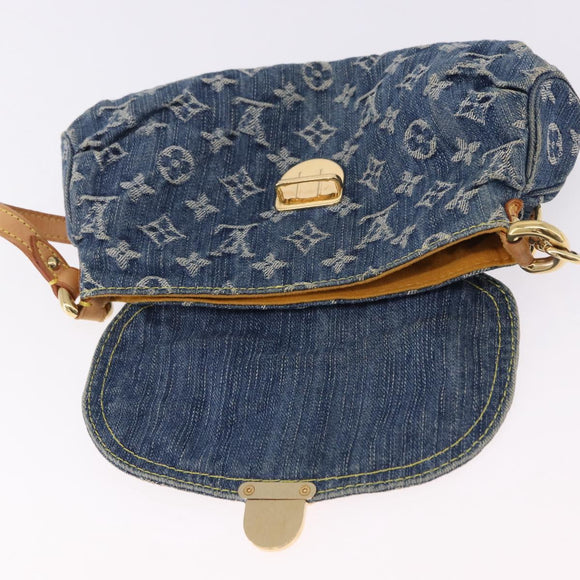 LOUIS VUITTON Monogram Denim Mini Preity Shoulder Bag Blue M95050 Auth 195231SAM