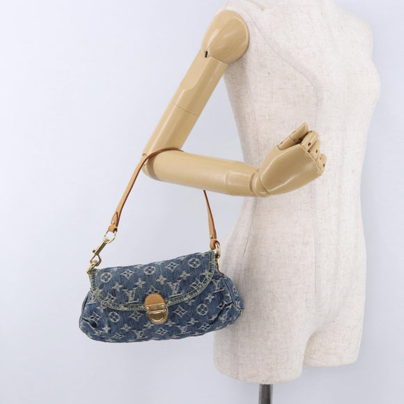 LOUIS VUITTON Monogram Denim Mini Preity Shoulder Bag Blue M95050 Auth 195231SAM
