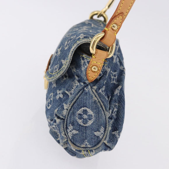 LOUIS VUITTON Monogram Denim Mini Preity Shoulder Bag Blue M95050 Auth 195231SAM