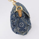 LOUIS VUITTON Monogram Denim Mini Preity Shoulder Bag Blue M95050 Auth 195231SAM-5