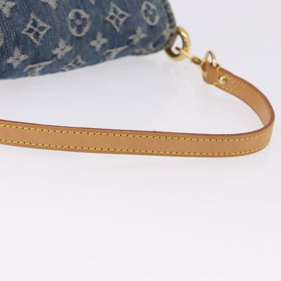 LOUIS VUITTON Monogram Denim Mini Preity Shoulder Bag Blue M95050 Auth 195231SAM