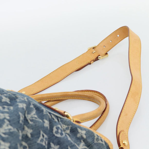 LOUIS VUITTON Monogram Denim Neo Cabby GM Hand Bag 2way Blue M95350 Auth 195232V