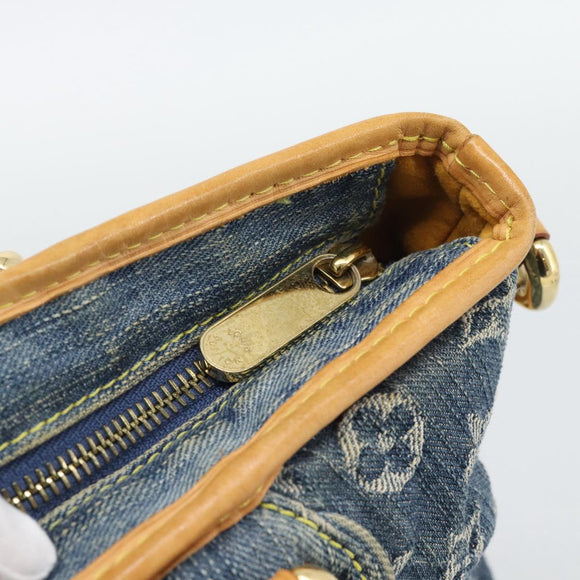 LOUIS VUITTON Monogram Denim Neo Cabby GM Hand Bag 2way Blue M95350 Auth 195232V