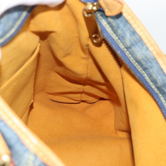 LOUIS VUITTON Monogram Denim Neo Cabby GM Hand Bag 2way Blue M95350 Auth 195232V