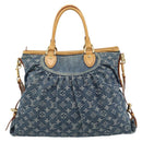 LOUIS VUITTON Monogram Denim Neo Cabby GM Hand Bag 2way Blue M95350 Auth 195232V-2