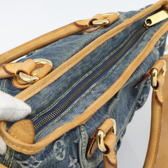 LOUIS VUITTON Monogram Denim Neo Cabby GM Hand Bag 2way Blue M95350 Auth 195232V