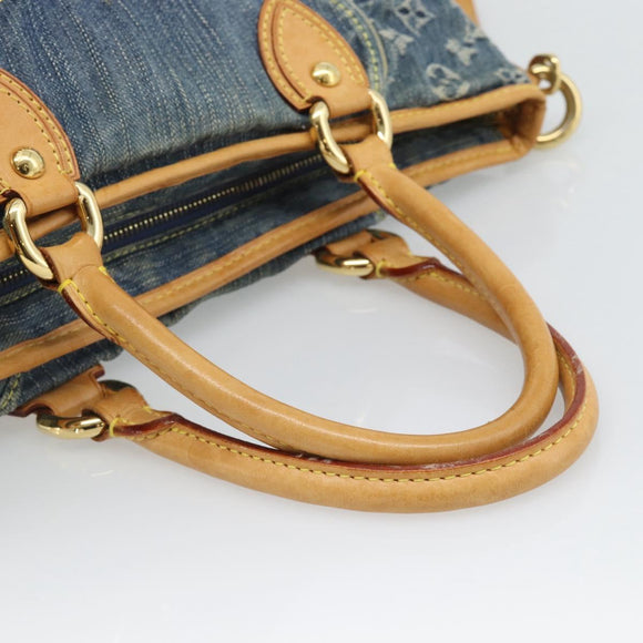LOUIS VUITTON Monogram Denim Neo Cabby GM Hand Bag 2way Blue M95350 Auth 195232V