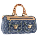 LOUIS VUITTON Monogram Denim Neo Speedy Hand Bag Blue M95019 LV Auth 195233SAV-1