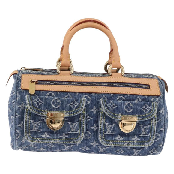 LOUIS VUITTON Monogram Denim Neo Speedy Hand Bag Blue M95019 LV Auth 195233SAV