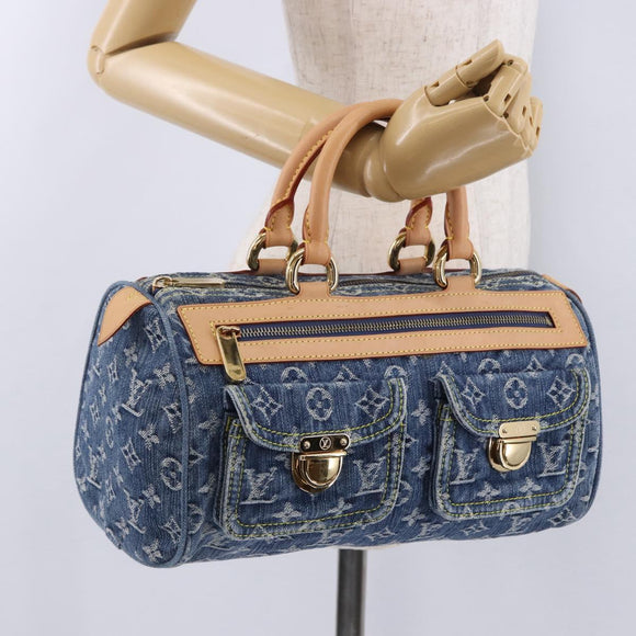 LOUIS VUITTON Monogram Denim Neo Speedy Hand Bag Blue M95019 LV Auth 195233SAV