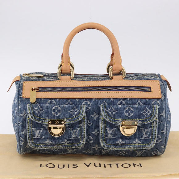 LOUIS VUITTON Monogram Denim Neo Speedy Hand Bag Blue M95019 LV Auth 195233SAV