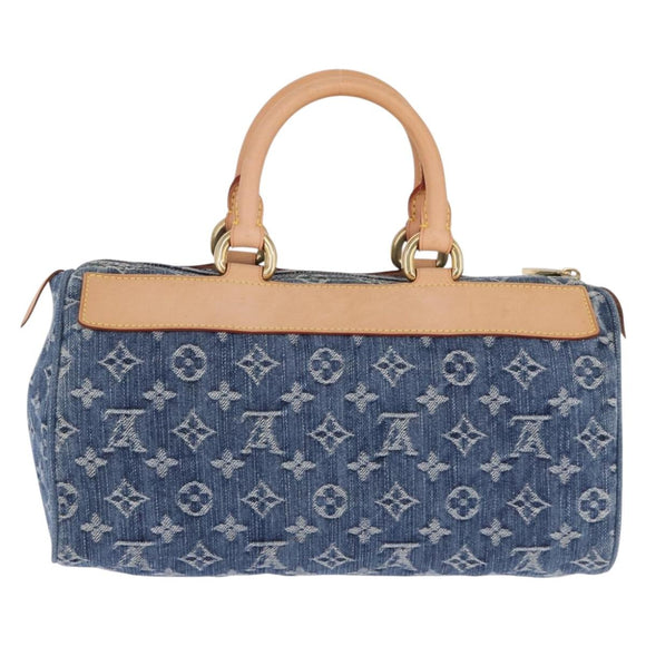 LOUIS VUITTON Monogram Denim Neo Speedy Hand Bag Blue M95019 LV Auth 195233SAV