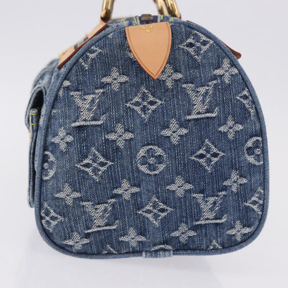 LOUIS VUITTON Monogram Denim Neo Speedy Hand Bag Blue M95019 LV Auth 195233SAV