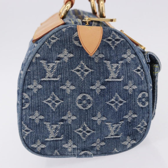 LOUIS VUITTON Monogram Denim Neo Speedy Hand Bag Blue M95019 LV Auth 195233SAV