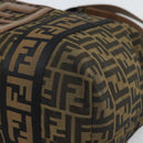 FENDI Zucca Canvas Tote Bag Brown Black Auth 195234A-10