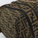 FENDI Zucca Canvas Tote Bag Brown Black Auth 195234A-11