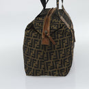 FENDI Zucca Canvas Tote Bag Brown Black Auth 195234A-4