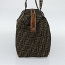 FENDI Zucca Canvas Tote Bag Brown Black Auth 195234A-5