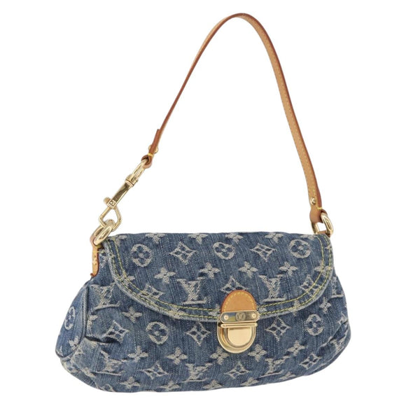 LOUIS VUITTON Monogram Denim Mini Preity Shoulder Bag Blue M95050 Auth 195235SAM