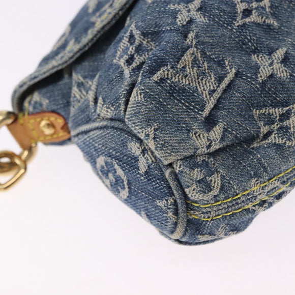 LOUIS VUITTON Monogram Denim Mini Preity Shoulder Bag Blue M95050 Auth 195235SAM