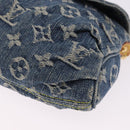 LOUIS VUITTON Monogram Denim Mini Preity Shoulder Bag Blue M95050 Auth 195235SAM-14