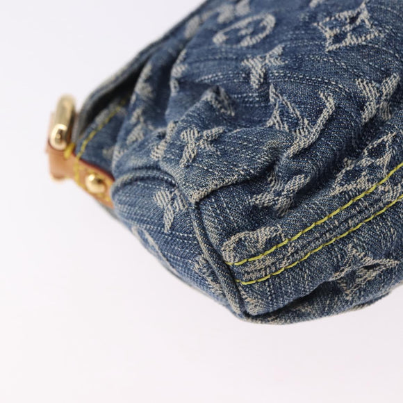 LOUIS VUITTON Monogram Denim Mini Preity Shoulder Bag Blue M95050 Auth 195235SAM