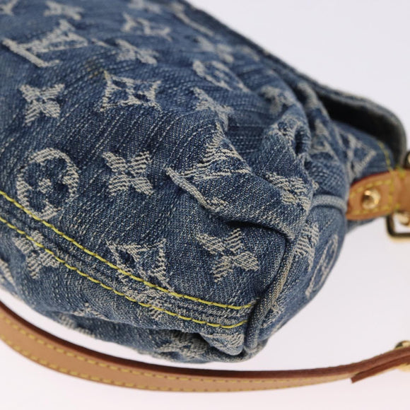 LOUIS VUITTON Monogram Denim Mini Preity Shoulder Bag Blue M95050 Auth 195235SAM