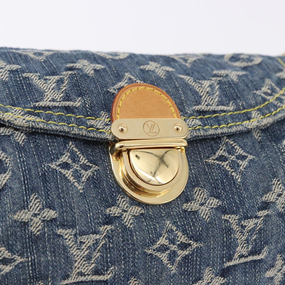 LOUIS VUITTON Monogram Denim Mini Preity Shoulder Bag Blue M95050 Auth 195235SAM