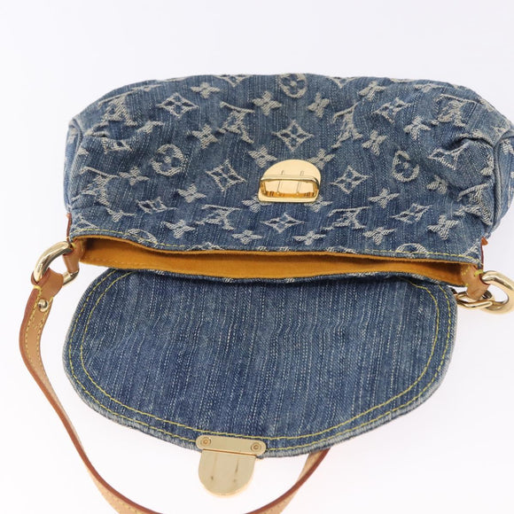 LOUIS VUITTON Monogram Denim Mini Preity Shoulder Bag Blue M95050 Auth 195235SAM