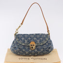 LOUIS VUITTON Monogram Denim Mini Preity Shoulder Bag Blue M95050 Auth 195235SAM-12
