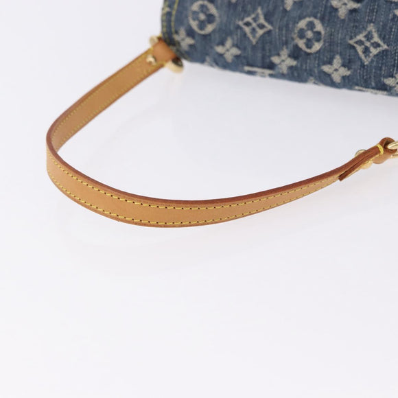 LOUIS VUITTON Monogram Denim Mini Preity Shoulder Bag Blue M95050 Auth 195235SAM