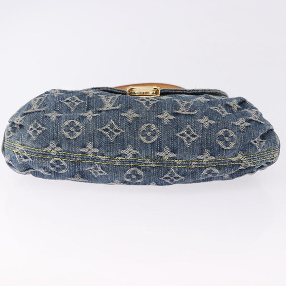 LOUIS VUITTON Monogram Denim Mini Preity Shoulder Bag Blue M95050 Auth 195235SAM
