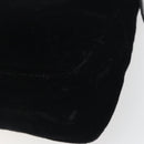 FENDI Chain Shoulder Bag Velor Black Auth 195236A-14