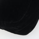 FENDI Chain Shoulder Bag Velor Black Auth 195236A-15