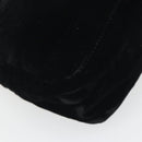 FENDI Chain Shoulder Bag Velor Black Auth 195236A-17