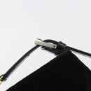 FENDI Chain Shoulder Bag Velor Black Auth 195236A-18