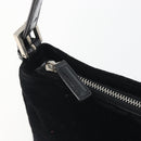 FENDI Chain Shoulder Bag Velor Black Auth 195236A-10