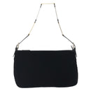 FENDI Chain Shoulder Bag Velor Black Auth 195236A-13