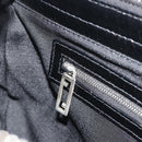 FENDI Chain Shoulder Bag Velor Black Auth 195236A-22