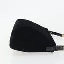 FENDI Chain Shoulder Bag Velor Black Auth 195236A-3