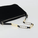 FENDI Chain Shoulder Bag Velor Black Auth 195236A-7