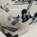 CHANEL Matelasse 25 Airline Shoulder Bag Canvas White Silver CC Auth 195237SAM-12