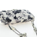 CHANEL Matelasse 25 Airline Shoulder Bag Canvas White Silver CC Auth 195237SAM-6